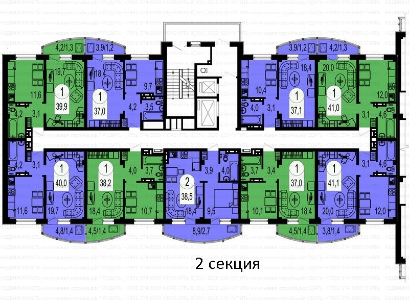 Карамзина 6, планировки квартир.