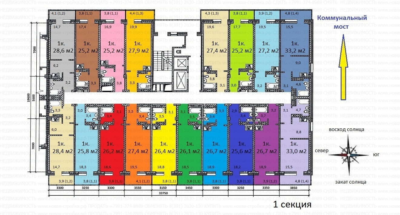 Карамзина 6, планировки квартир.