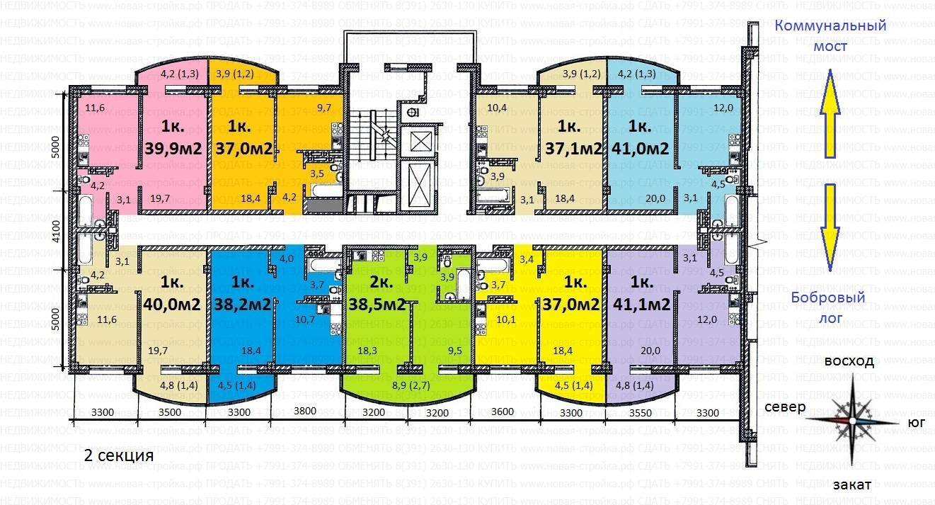 Карамзина 6, планировки квартир.