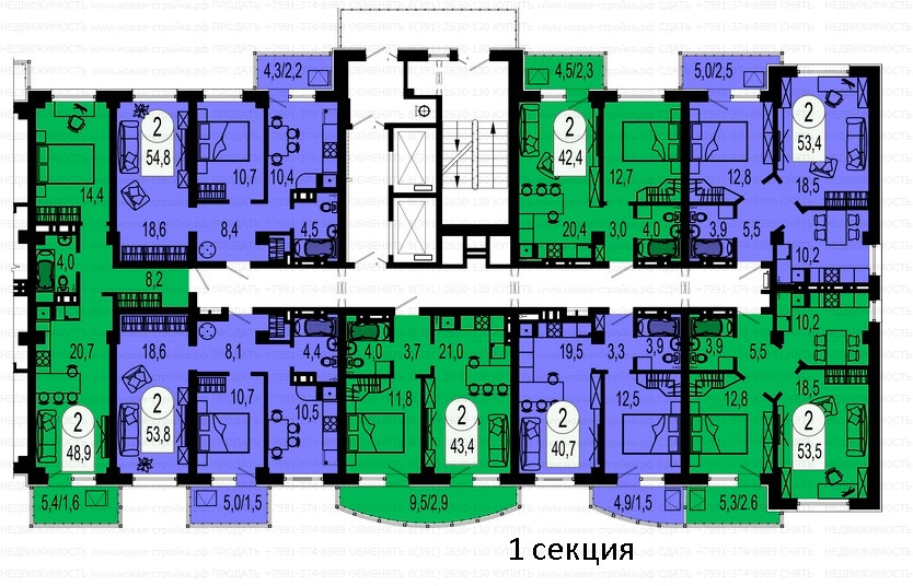 Ярыгинская набережная 11, планировки квартир.