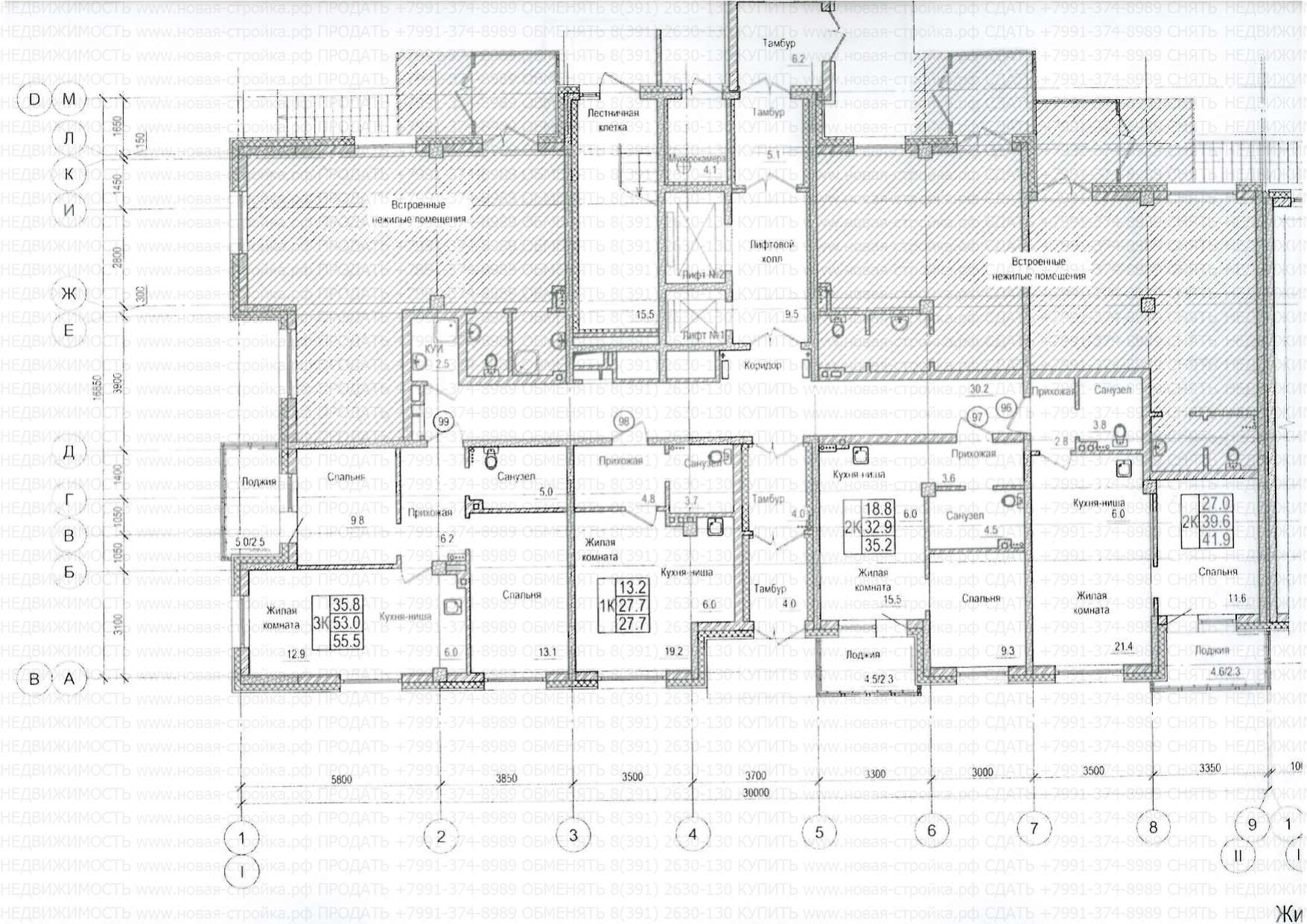 Лесопарковая 47, планировки квартир.