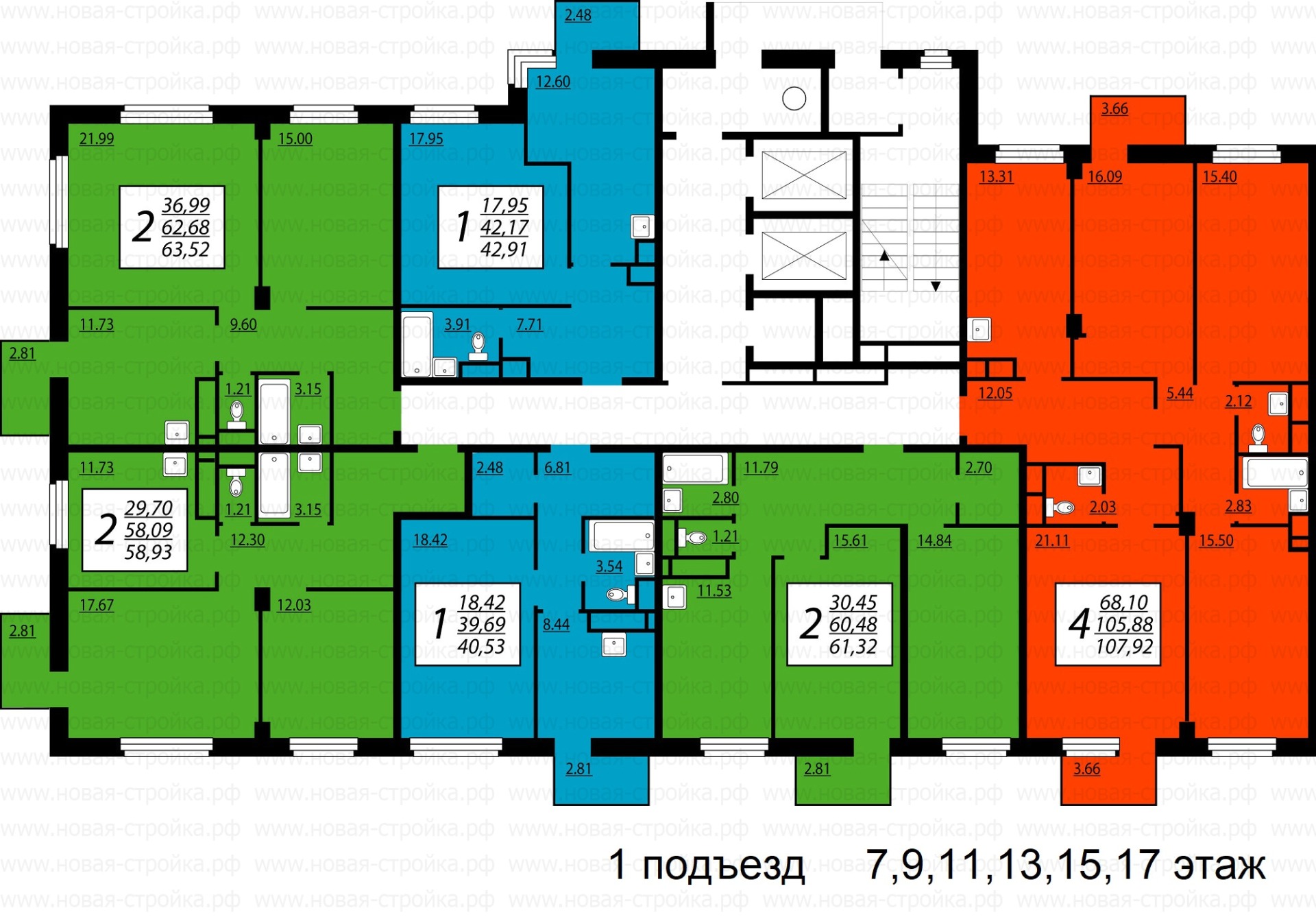 Подзолкова 28, планировки квартир.