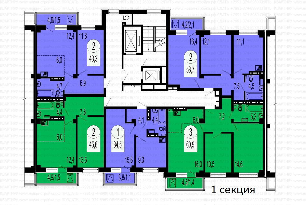 Вильского 26, планировки квартир.