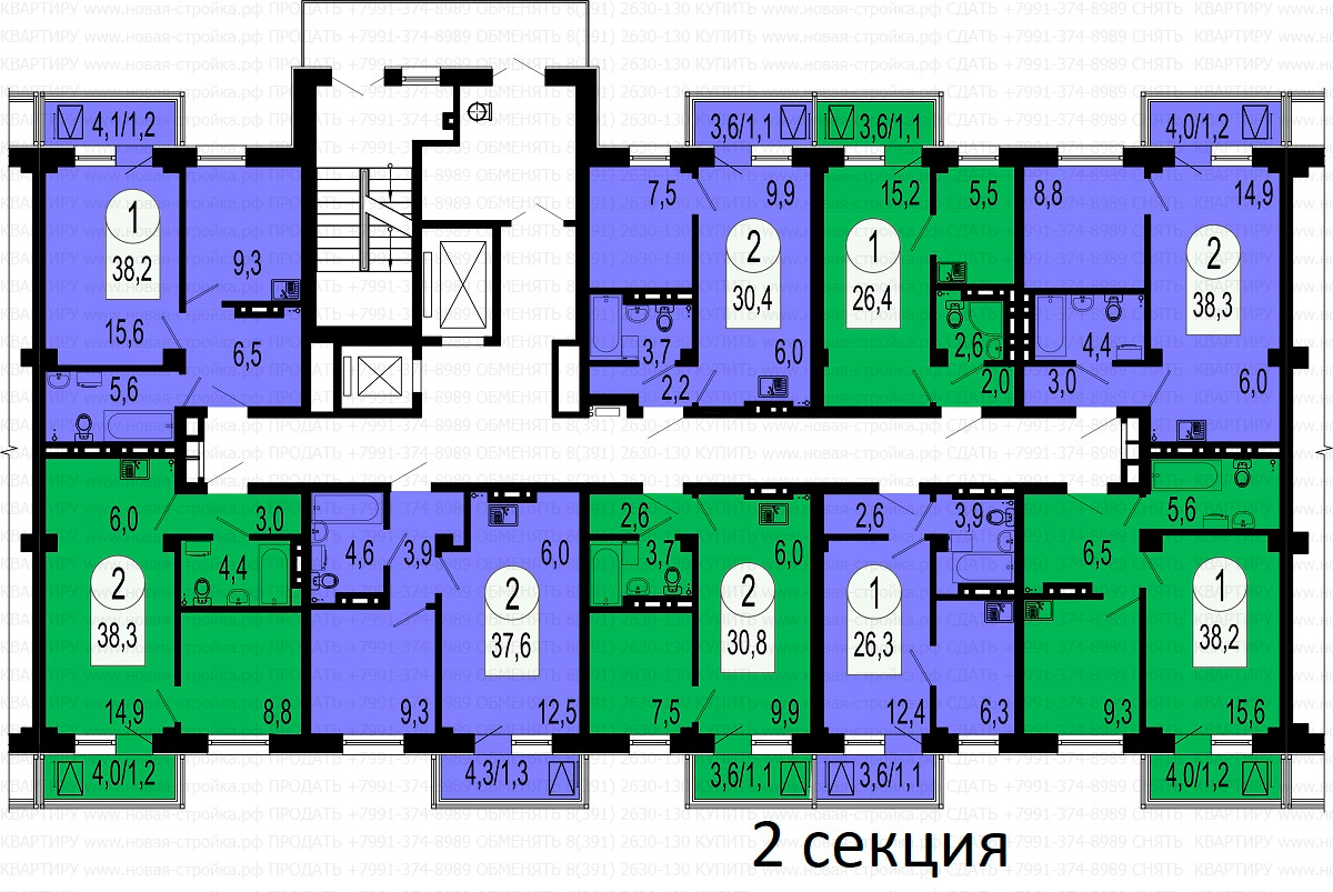 Вильского 26, планировки квартир.