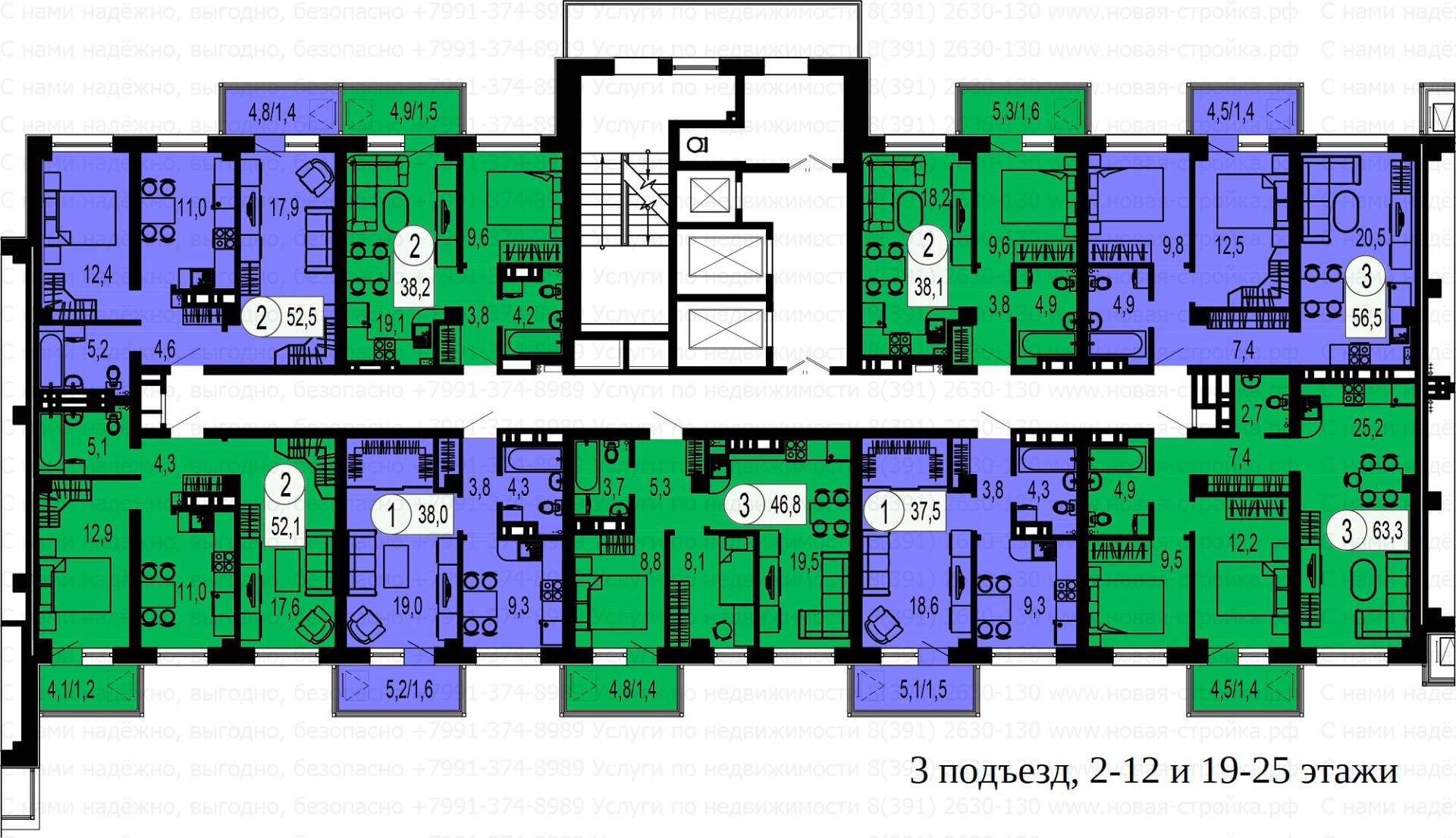 Лесников 25, планировки квартир.