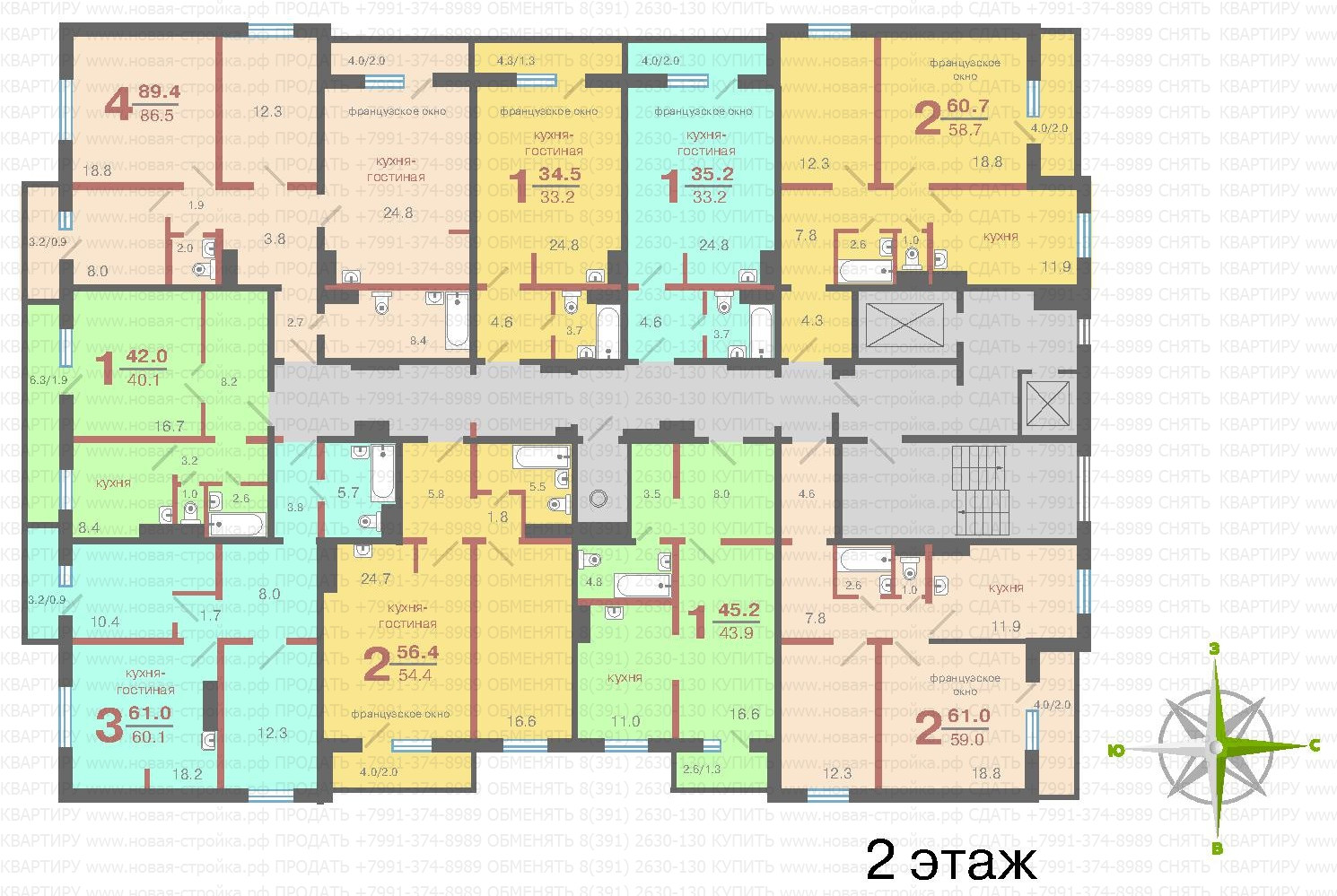 Апрельская 4а, планировки квартир.